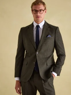 Hot Joules Slim Fit Texture Suit Jacket Green