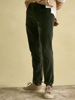 New Joules Straight Leg Corduroy Trousers Green