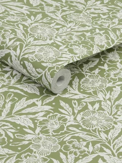 Online Joules Twilight Ditsy 10M Wallpaper Green