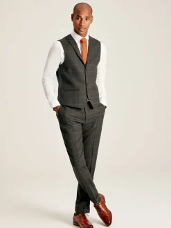 Discount Joules Window Pane Check Suit Waistcoat Green