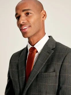 Hot Joules Window Pane Check Slim Fit Suit Jacket Green