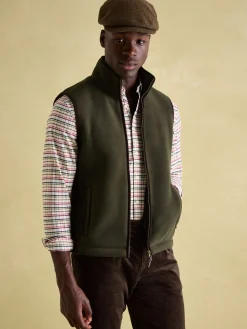 Outlet Joules field Full Zip Fleece Gilet Green