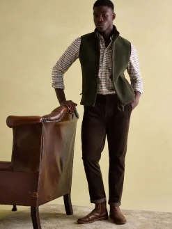 Outlet Joules field Full Zip Fleece Gilet Green