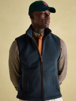 Hot Joules Greenfield Navy Blue Full Zip Fleece Gilet NavyBlue