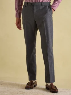 Discount Joules Slim Fit Flannel Suit Trousers Grey