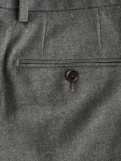 Discount Joules Slim Fit Flannel Suit Trousers Grey