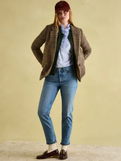 Discount Joules Hackmore Relaxed Fit Wool Blend Tweed Blazer Check