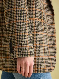 Discount Joules Hackmore Relaxed Fit Wool Blend Tweed Blazer Check