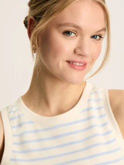Hot Joules Harbour Cream & Blue Striped Jersey Vest Cream&BlueStriped