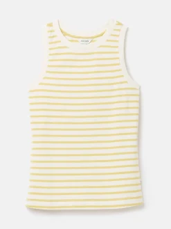 Hot Joules Harbour Cream & Yellow Striped Jersey Vest Cream&YellowStriped