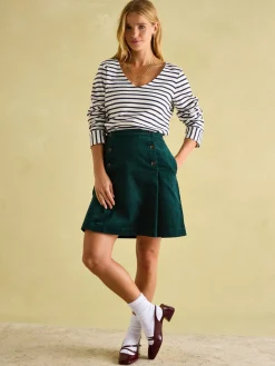 Joules Harbour V-Neck Jersey Top Cream/Navy