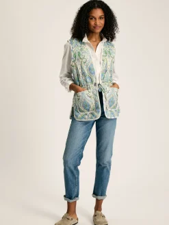 Discount Joules Hatfield Blue Paisley Cotton Quilted Gilet BluePaisley