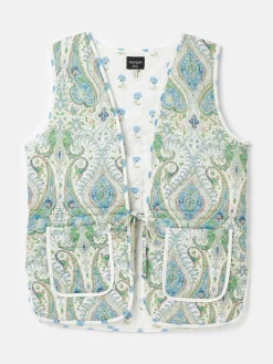 Discount Joules Hatfield Blue Paisley Cotton Quilted Gilet BluePaisley