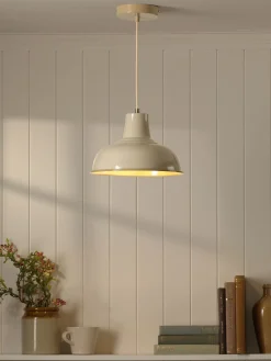 New Joules Hatfield Industrial-Style Pendant Light Neutral