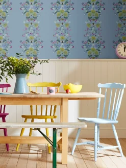 New Joules Haze Blue Perfect Pollinators 10M Wallpaper HazeBlue