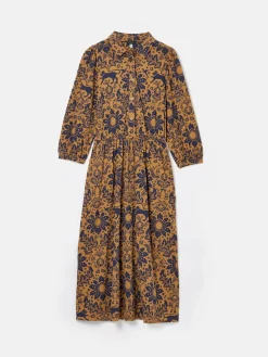 Best Joules Hazel Brown Floral Jersey Shirt Dress BrownFloral