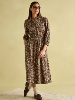 Online Joules Hazel Khaki Green Jersey Shirt Dress KhakiGreen