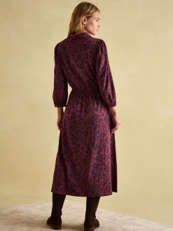 Hot Joules Hazel Red and Navy Jersey Shirt Dress RedandNavy