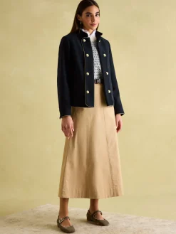 Outlet Joules Hazelmere Wool Blend Band Jacket Navy