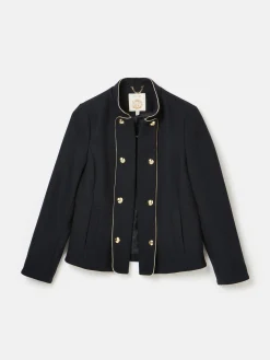 Outlet Joules Hazelmere Wool Blend Band Jacket Navy