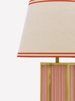 Hot Joules Helmingham Red Stripe Claw Foot Table Lamp RedStripe