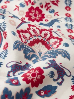 New Joules Highgrove Skinny Printed Scarf Multi