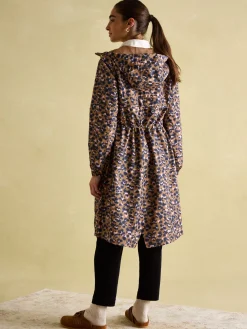 Hot Joules Holkham Tan Leopard Waterproof Packable Raincoat With Hood TanLeopard