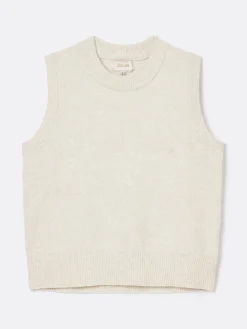 Joules Holly Regular Fit Knitted Vest Cream