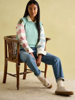 Sale Joules Holly Knitted Vest Green