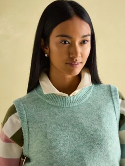 Sale Joules Holly Knitted Vest Green