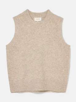 Sale Joules Holly Regular Fit Knitted Vest Natural