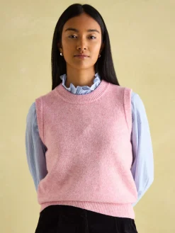 Clearance Joules Holly Knitted Vest Pink