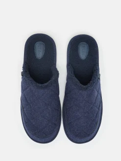 Hot Joules Homebound Quilted Slippers Navy