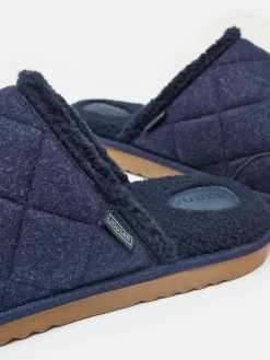 Hot Joules Homebound Quilted Slippers Navy