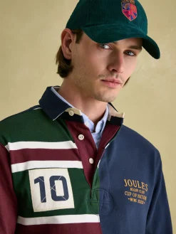 Outlet Joules Hotch Potch Embellished Striped Rugby Shirt Navy