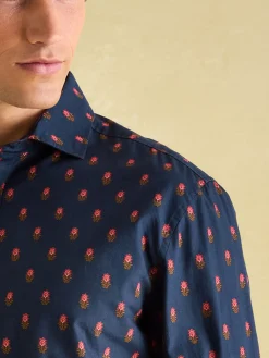 Hot Joules Invitation Navy Ditsy Cotton Shirt NavyDitsy