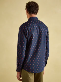 Hot Joules Invitation Navy Ditsy Cotton Shirt NavyDitsy