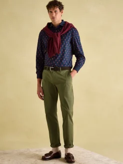 Hot Joules Invitation Navy Ditsy Cotton Shirt NavyDitsy