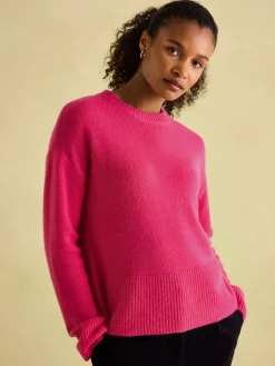 Hot Joules Ivy 100% Cashmere Jumper Pink
