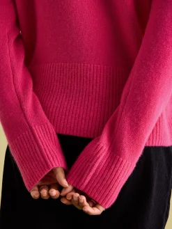 Hot Joules Ivy 100% Cashmere Jumper Pink