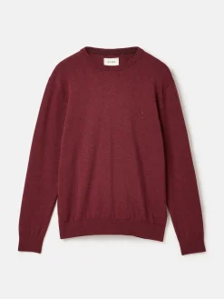 Sale Joules Jarvis Crew Neck Knitted Jumper Burgundy