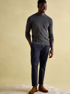 Sale Joules Jarvis Charcoal Grey Crew Neck Knitted Jumper CharcoalGrey