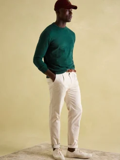 Sale Joules Jarvis Dark Green Crew Neck Knitted Jumper DarkGreen