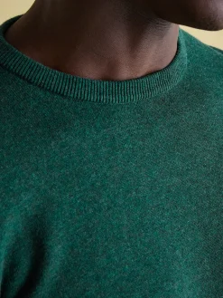 Sale Joules Jarvis Dark Green Crew Neck Knitted Jumper DarkGreen