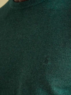 Sale Joules Jarvis Dark Green Crew Neck Knitted Jumper DarkGreen