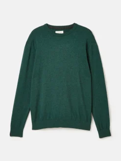 Sale Joules Jarvis Dark Green Crew Neck Knitted Jumper DarkGreen