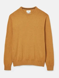 Best Joules Jarvis Dark Yellow Crew Neck Knitted Jumper DarkYellow