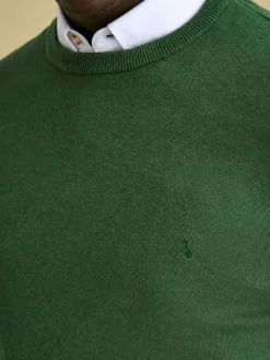 Discount Joules Jarvis Crew Neck Knitted Jumper Green