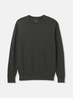 Outlet Joules Jarvis Crew Neck Knitted Jumper Grey