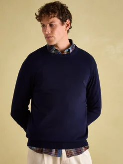 Discount Joules Jarvis Crew Neck Knitted Jumper Navy